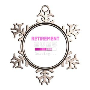 Women Funny Retirement 2025 Loading Retirement Countdown Metallic Star Ornament