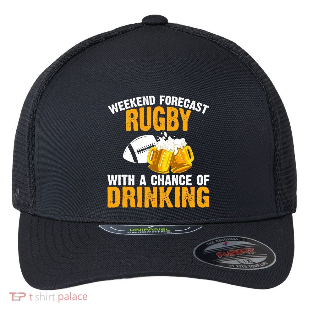 Weekend Forecast Rugby With A Chance Of Drinking Flexfit Unipanel Trucker Cap