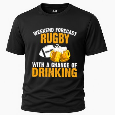 Weekend Forecast Rugby With A Chance Of Drinking Performance Shirt