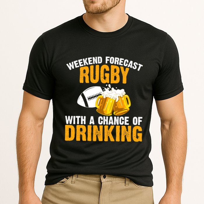 Weekend Forecast Rugby With A Chance Of Drinking Performance Shirt