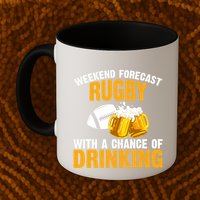 Weekend Forecast Rugby With A Chance Of Drinking Mug