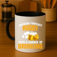 Weekend Forecast Rugby With A Chance Of Drinking Mug
