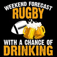 Weekend Forecast Rugby With A Chance Of Drinking Drawstring Bag