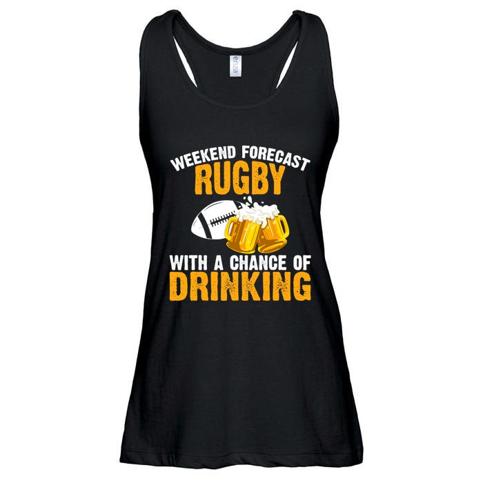 Weekend Forecast Rugby With A Chance Of Drinking Ladies Essential Flowy Tank