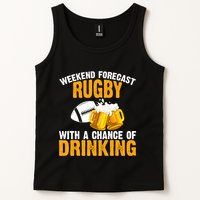 Weekend Forecast Rugby With A Chance Of Drinking Tank Top