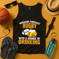 Weekend Forecast Rugby With A Chance Of Drinking Tank Top