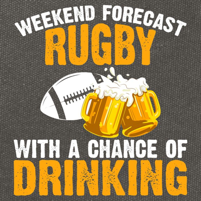 Weekend Forecast Rugby With A Chance Of Drinking Cotton Canvas Backpack