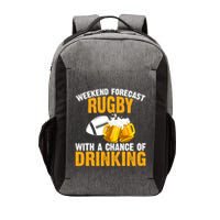 Weekend Forecast Rugby With A Chance Of Drinking Vector Backpack