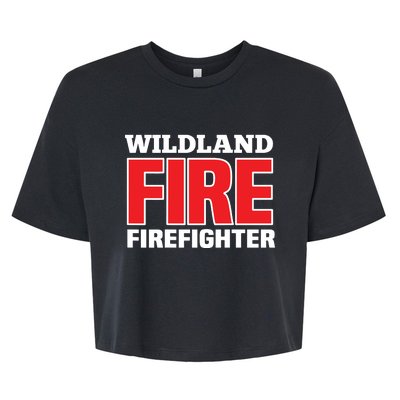 Wildland Fire Rescue Department Firefighters Firemen Uniform Bella+Canvas Jersey Crop Tee