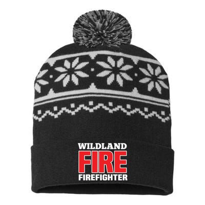 Wildland Fire Rescue Department Firefighters Firemen Uniform USA-Made Snowflake Beanie