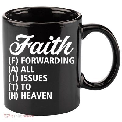 Women Faith Round Neck Graphic T Shirts Cute Funny Tops 11oz C Handle Ceramic Mug
