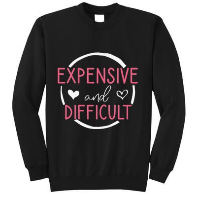 Wo Funny Saying Expensive and Difficult Cute Heart Sweatshirt