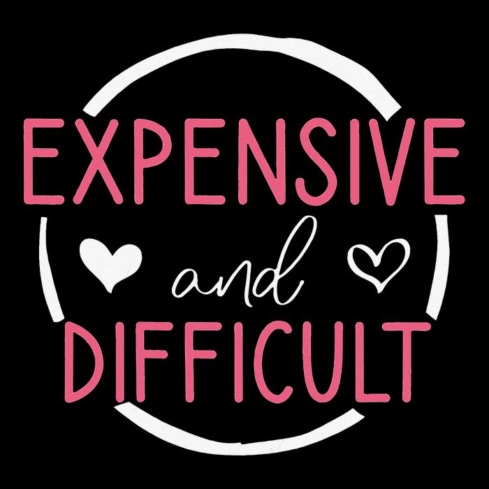 Wo Funny Saying Expensive and Difficult Cute Heart Backpack
