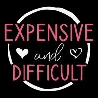 Wo Funny Saying Expensive and Difficult Cute Heart 16 in Basic Backpack