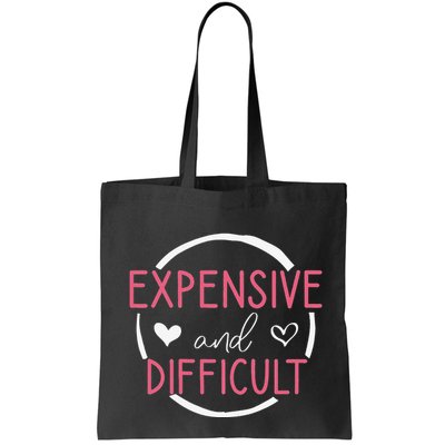 Wo Funny Saying Expensive and Difficult Cute Heart Bag