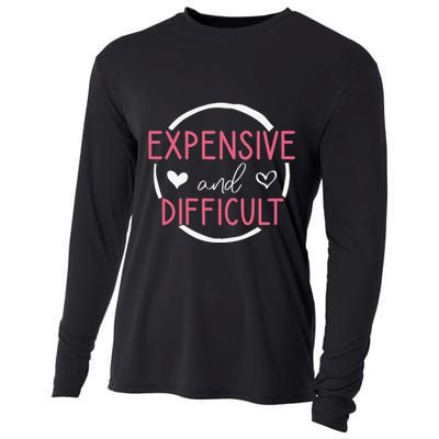 Wo Funny Saying Expensive and Difficult Cute Heart Cooling Performance Long Sleeve Crew