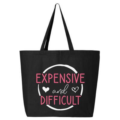 Wo Funny Saying Expensive and Difficult Cute Heart 25L Jumbo Tote