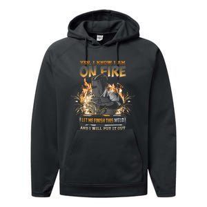 Welding Funny Saying Welder For Men Performance Fleece Hoodie