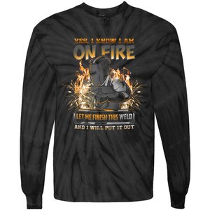 Welding Funny Saying Welder For Men Tie-Dye Long Sleeve Shirt