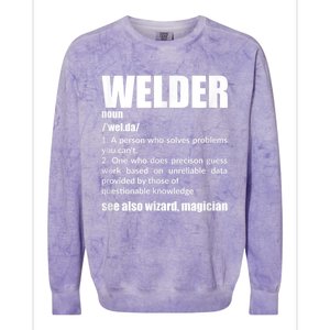 Welder Funny Saying Welding For Men Colorblast Crewneck Sweatshirt