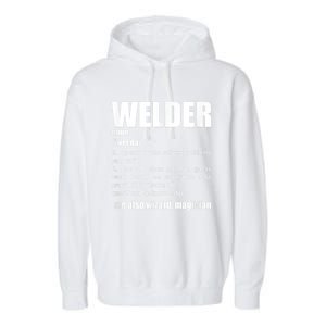 Welder Funny Saying Welding For Men Garment-Dyed Fleece Hoodie