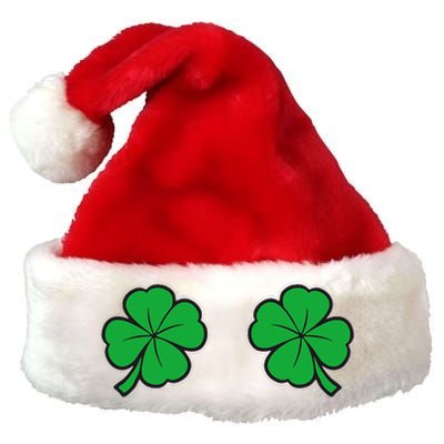 Womens Funny St Patrick's Day For Women And Couples Premium Christmas Santa Hat