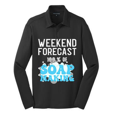 Weekend Forecast Soap Making Soap Maker Gift Silk Touch Performance Long Sleeve Polo