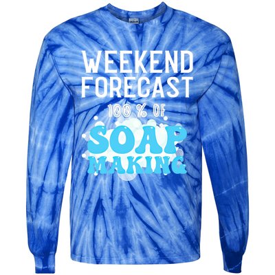 Weekend Forecast Soap Making Soap Maker Gift Tie-Dye Long Sleeve Shirt