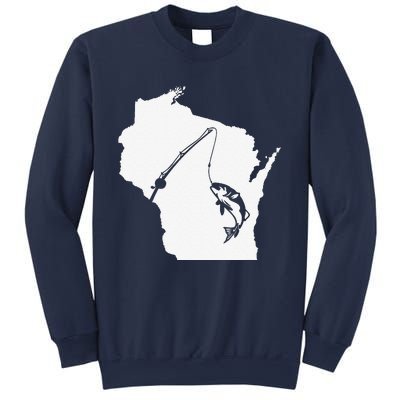 Wisconsin Fishing Sturgeon Bass Fishing Midwest Home State Sweatshirt