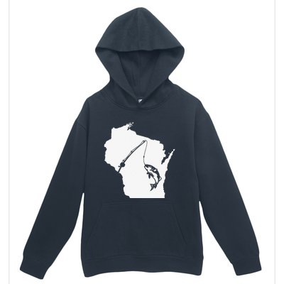 Wisconsin Fishing Sturgeon Bass Fishing Midwest Home State Urban Pullover Hoodie