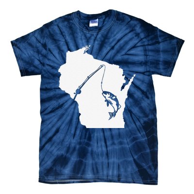 Wisconsin Fishing Sturgeon Bass Fishing Midwest Home State Tie-Dye T-Shirt