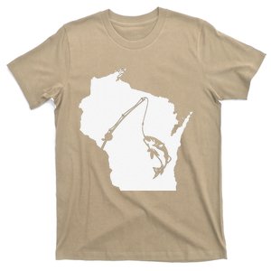 Wisconsin Fishing Sturgeon Bass Fishing Midwest Home State T-Shirt