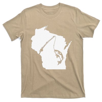 Wisconsin Fishing Sturgeon Bass Fishing Midwest Home State T-Shirt