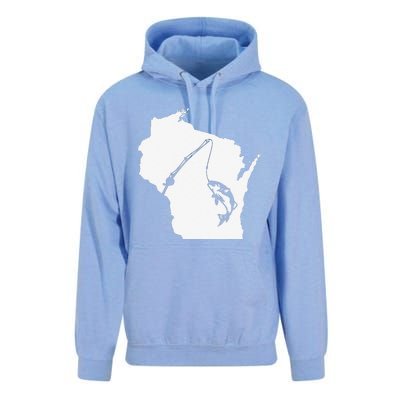 Wisconsin Fishing Sturgeon Bass Fishing Midwest Home State Unisex Surf Hoodie