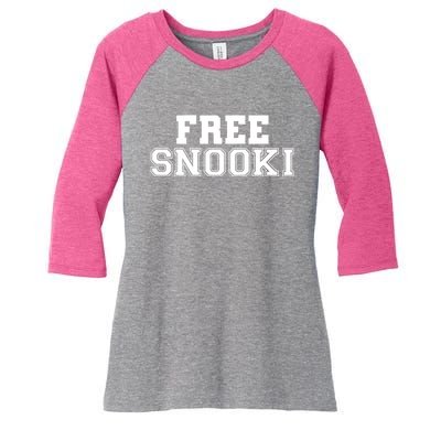 Womens Free Snooki Womens Women's Tri-Blend 3/4-Sleeve Raglan Shirt