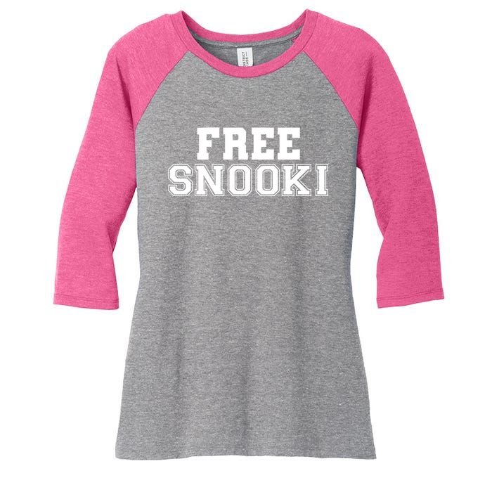 Womens Free Snooki Womens Women's Tri-Blend 3/4-Sleeve Raglan Shirt