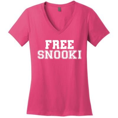 Womens Free Snooki Womens Women's V-Neck T-Shirt