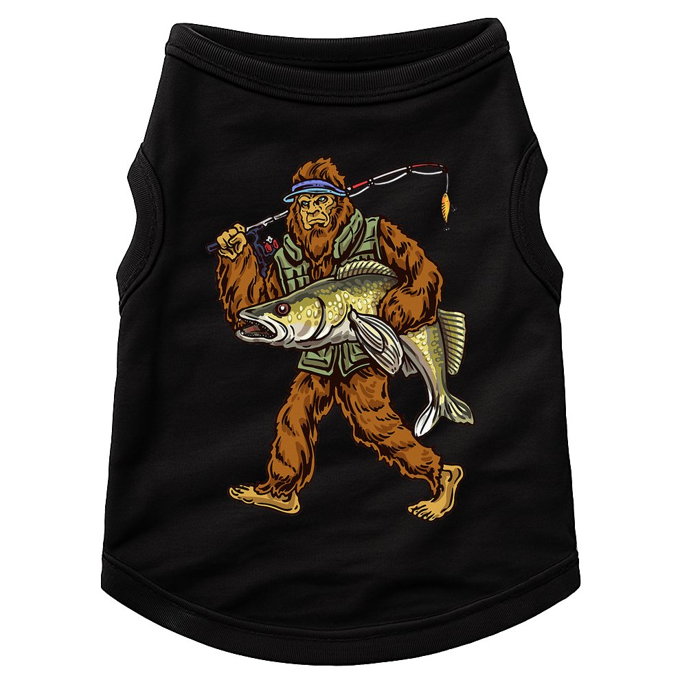 Walleye Fishing Sauger Hunting Bigfoot Fishermen Doggie Tank