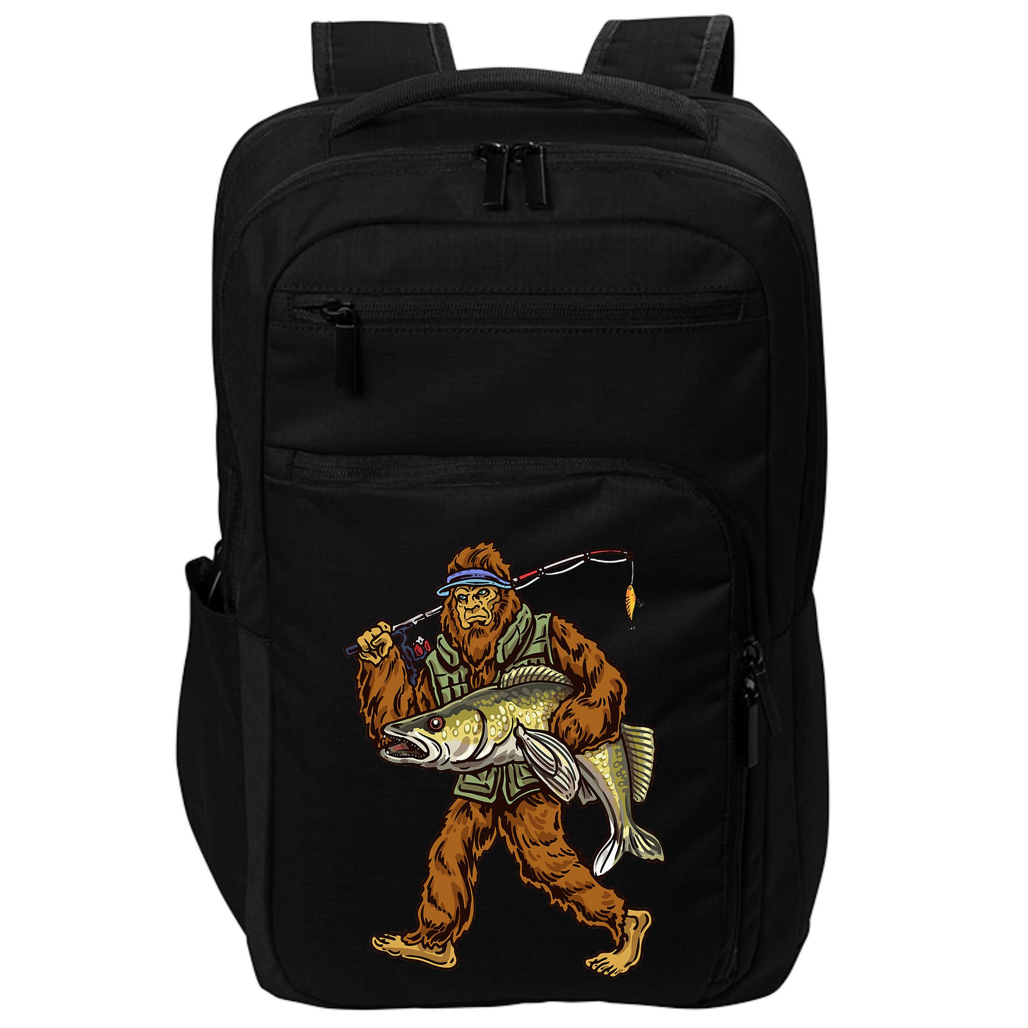 Walleye Fishing Sauger Hunting Bigfoot Fishermen Impact Tech Backpack