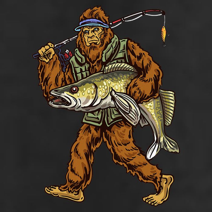 Walleye Fishing Sauger Hunting Bigfoot Fishermen Beanie