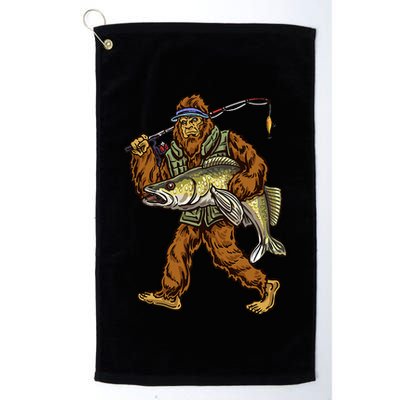 Walleye Fishing Sauger Hunting Bigfoot Fishermen Golf Towel