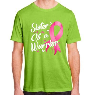 Womens Fighter Sister Of A Warrior Breast Cancer Fighting Adult ChromaSoft Performance T-Shirt