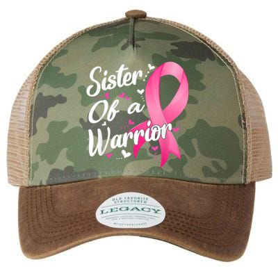 Womens Fighter Sister Of A Warrior Breast Cancer Fighting Legacy Tie Dye Trucker Hat