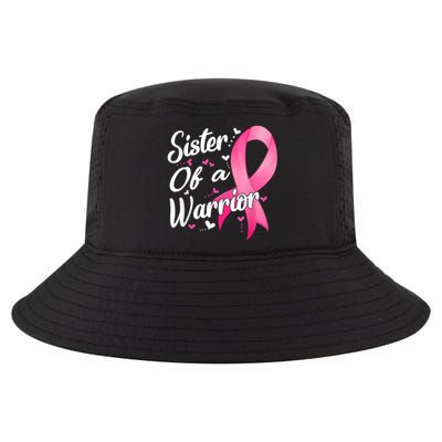 Womens Fighter Sister Of A Warrior Breast Cancer Fighting Cool Comfort Performance Bucket Hat