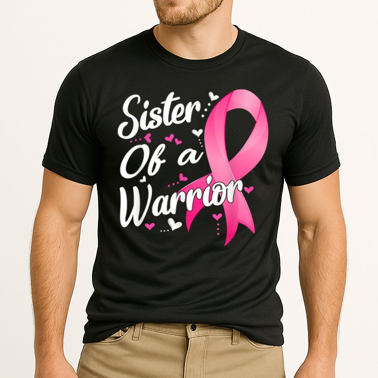 Womens Fighter Sister Of A Warrior Breast Cancer Fighting Cooling Performance Crew T-Shirt