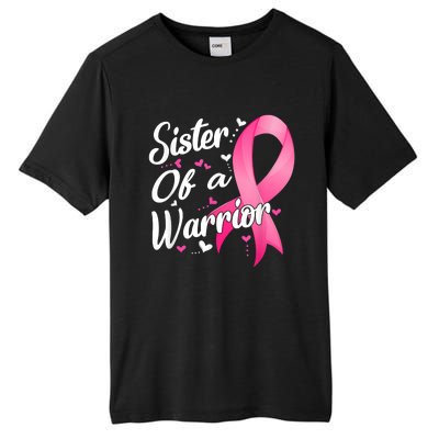 Womens Fighter Sister Of A Warrior Breast Cancer Fighting Tall Fusion ChromaSoft Performance T-Shirt