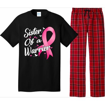 Womens Fighter Sister Of A Warrior Breast Cancer Fighting Pajama Set