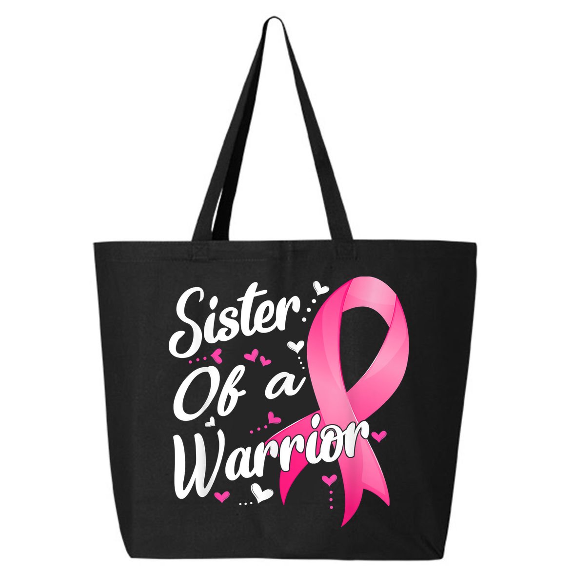 Womens Fighter Sister Of A Warrior Breast Cancer Fighting 25L Jumbo Tote