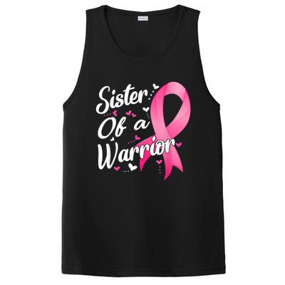 Womens Fighter Sister Of A Warrior Breast Cancer Fighting PosiCharge Competitor Tank