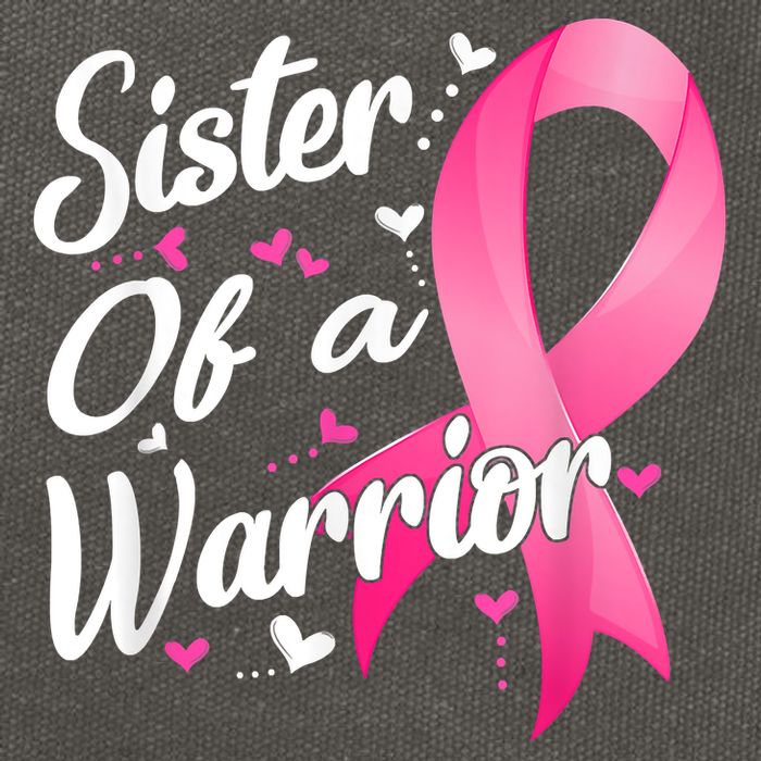 Womens Fighter Sister Of A Warrior Breast Cancer Fighting Cotton Canvas Backpack